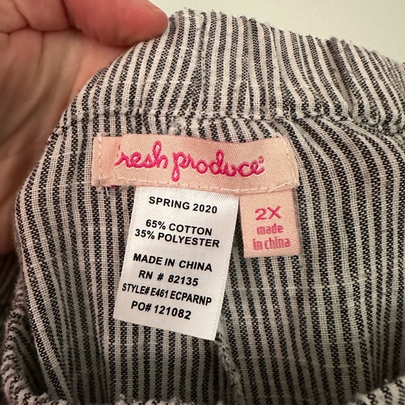 Striped linen wideleg pants - Picture 5 of 6